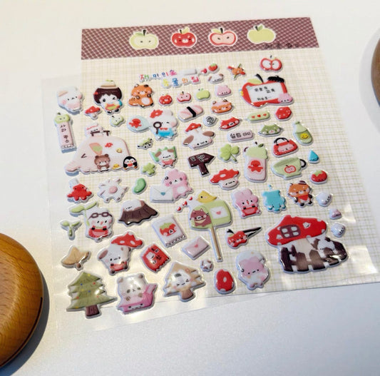 {potatobb} forest mushroom puffy sticker