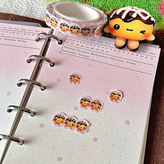 {caramel rain} takoyaki balls masking tape