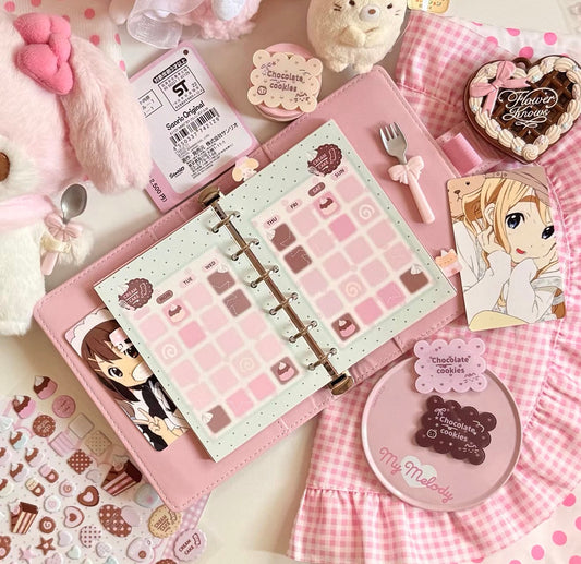{eating cookies} m5/a7 cream cake weekly binder refill set