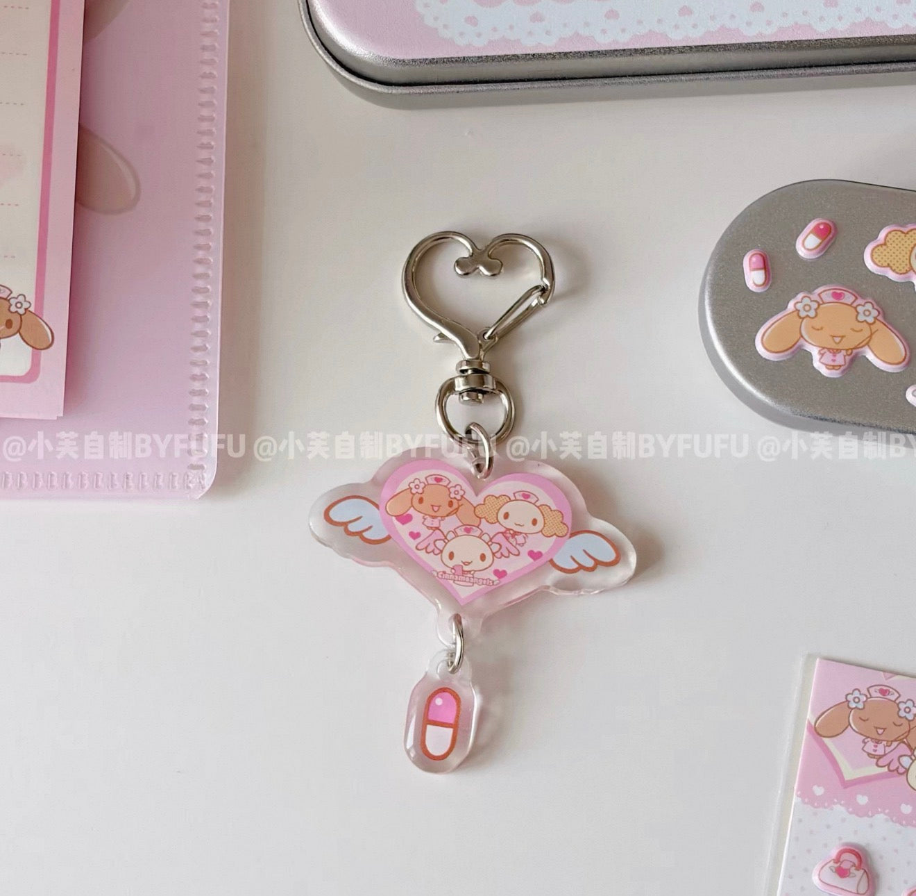 {byfufu} cinnamoangels nurse epoxy keychain