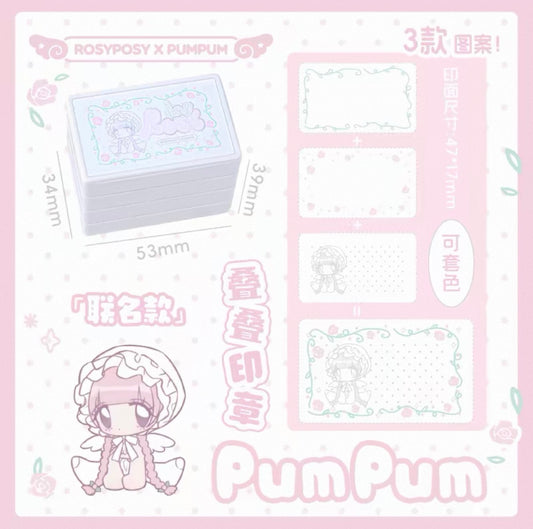 {rosyposy} x pumpum 3 layer stackable stamp set