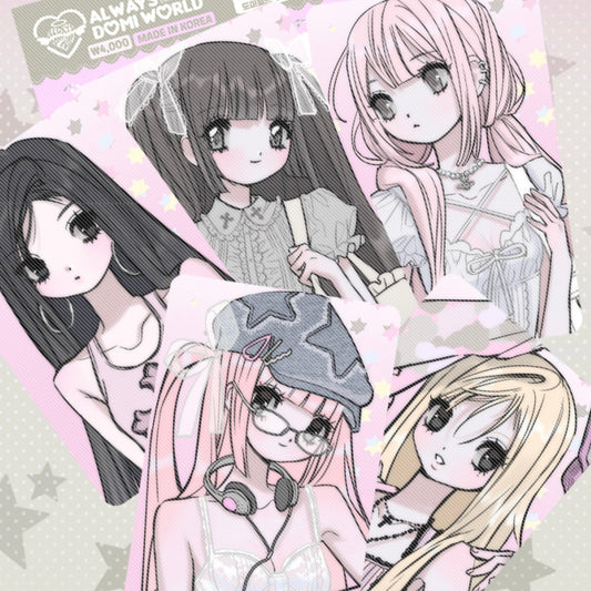 {domi world} y2k photocard set of 5