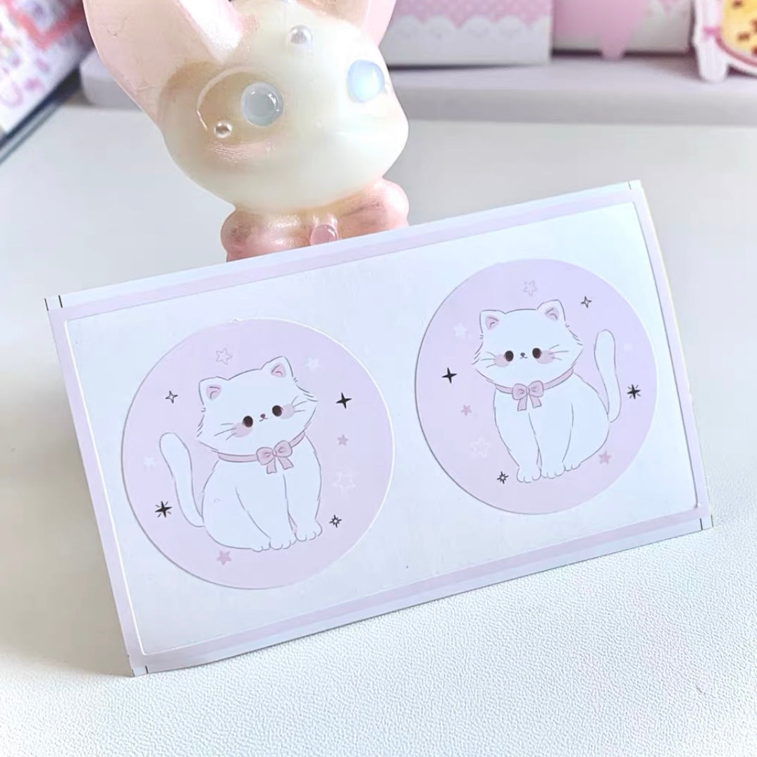 {rinki day} kitty circular sticker