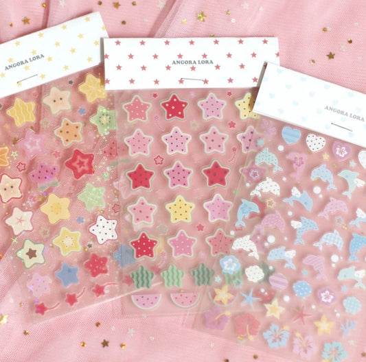 {angora lora} fruit & star & dolphins