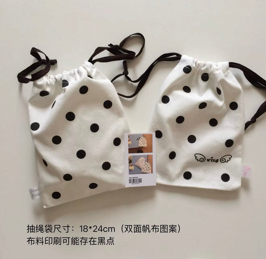{heart bunny} drawstring pouch