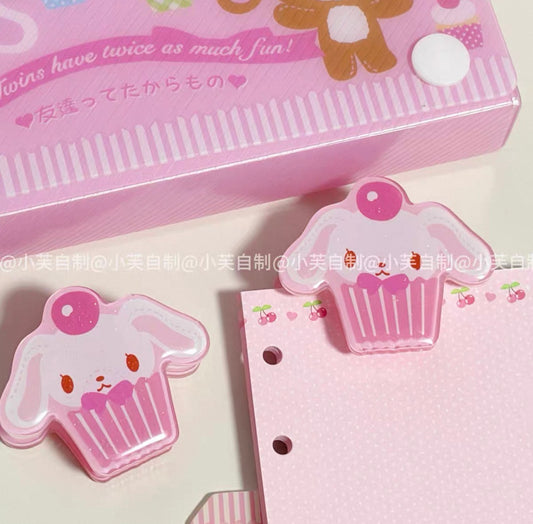 {byfufu} sweet sugarbunnies pink cupcake acrylic clip