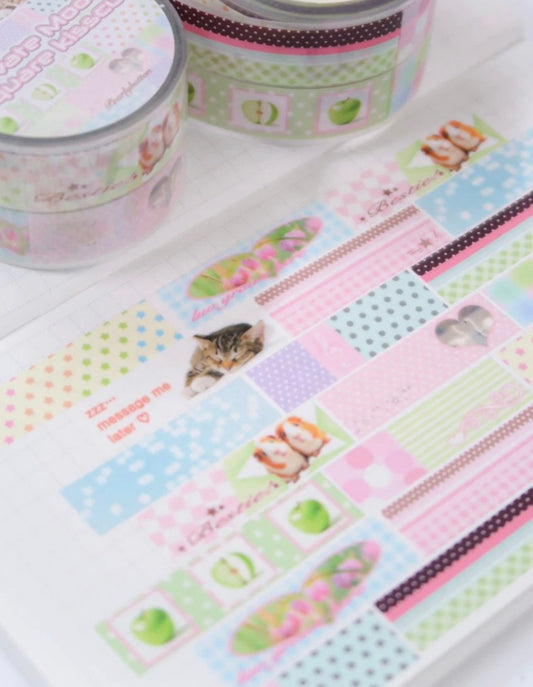 {pearly button} private mode square kiss cut