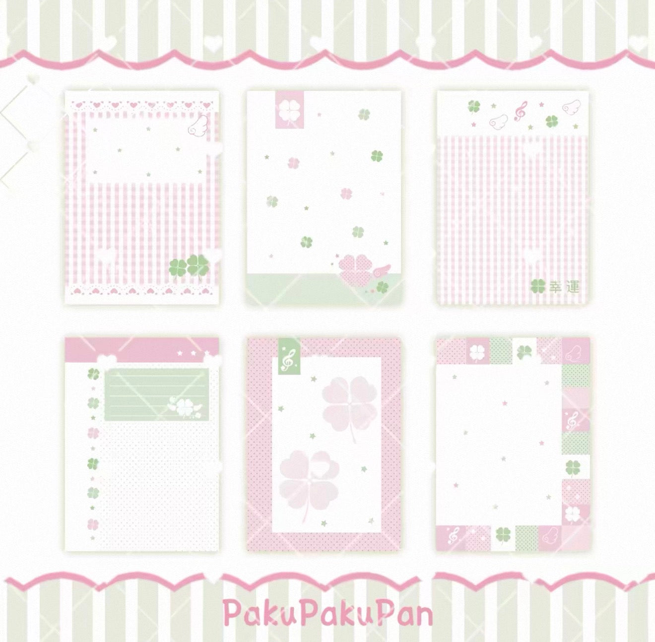 {pakupaku} m5 lucky pink clovers refill set