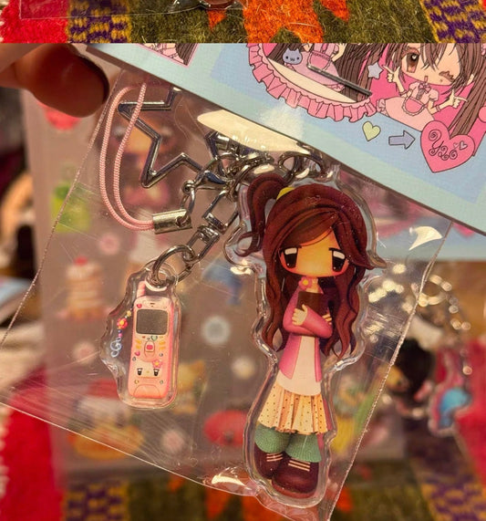 {YAO} caramel vintage acrylic keychain