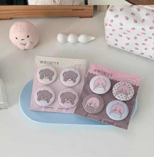 {all4u} mood diary mini button set