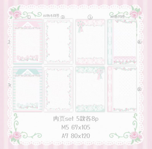 {DearDoris} m5/a7 sweet home rose vine binder refill set