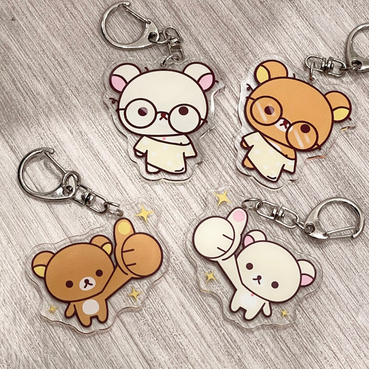 {HRTSTICKER} 5 types rilakkuma acrylic keychains