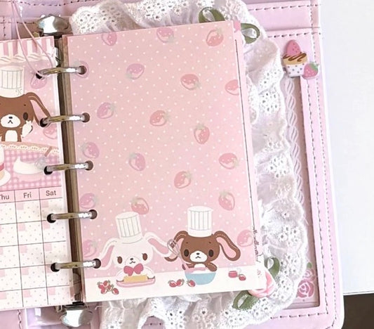 {homemade chestnut} 3 types sugarbunnies strawberry series m5 memo pad