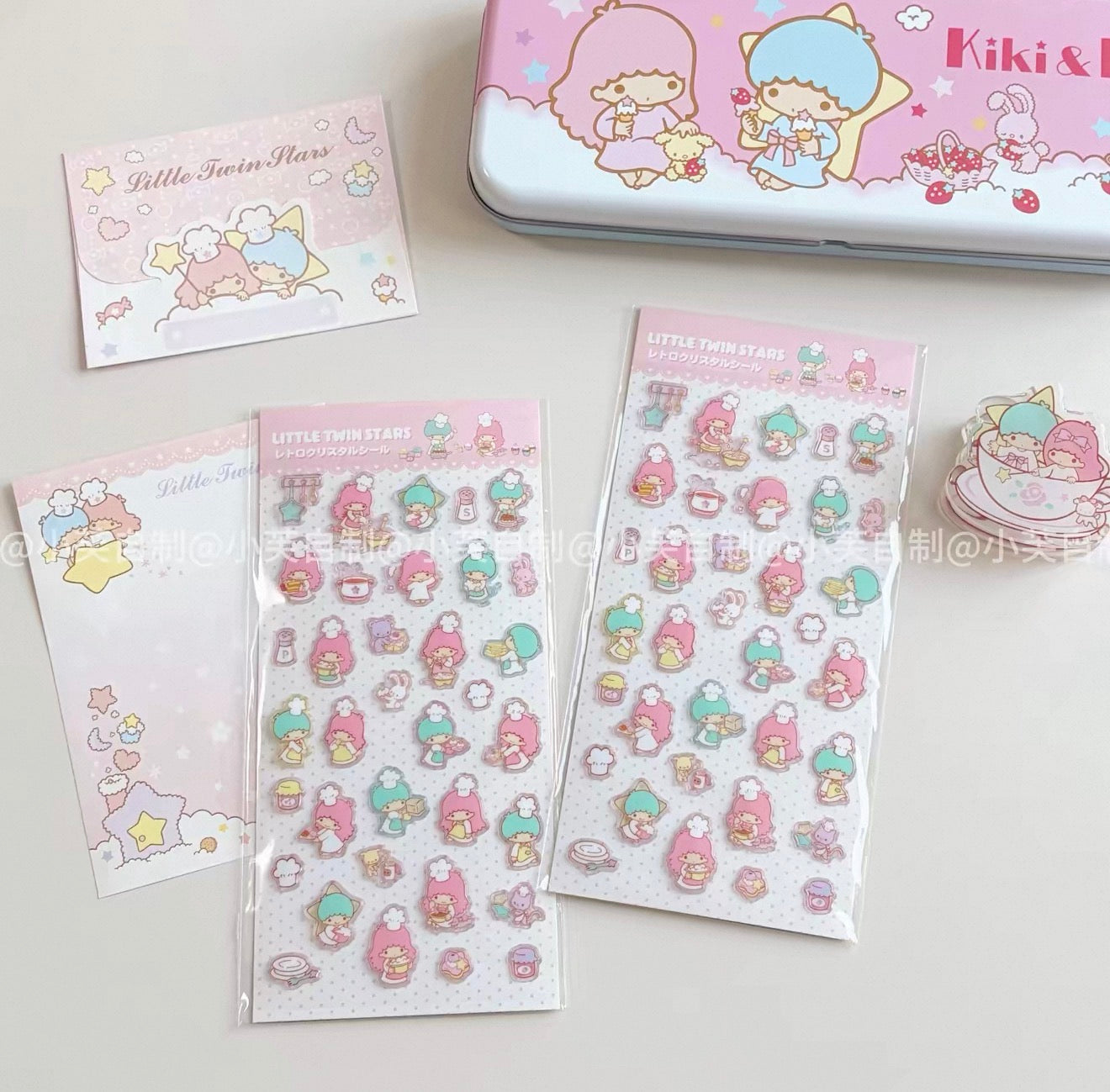 {byfufu} little twin stars chef epoxy sticker