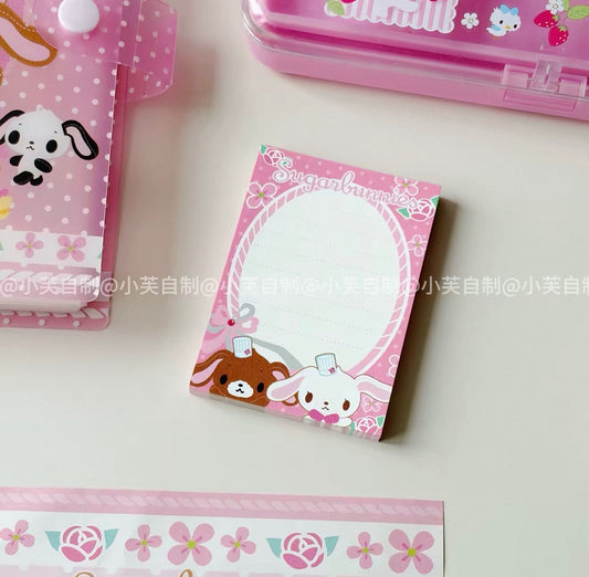 {byfufu} sugarbunnies rosy memo pad