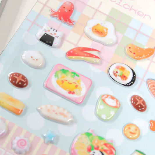 {pearly button} puffy mini bento