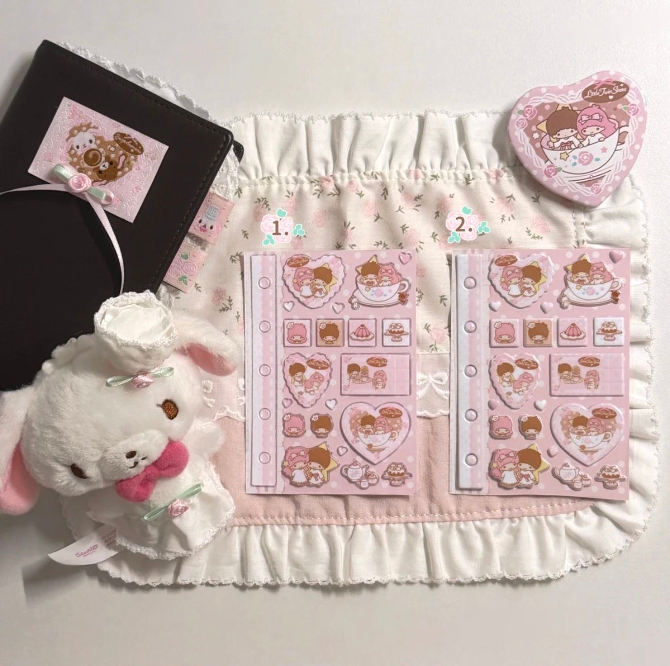 {homemade chestnut} little twin stars tea party sticker