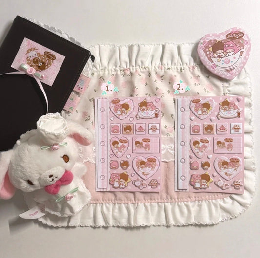 {homemade chestnut} little twin stars tea party sticker