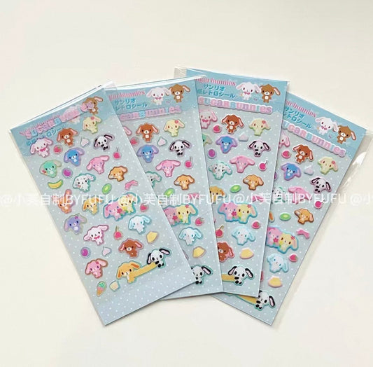 {byfufu} rainbow sugarbunnies epoxy sticker