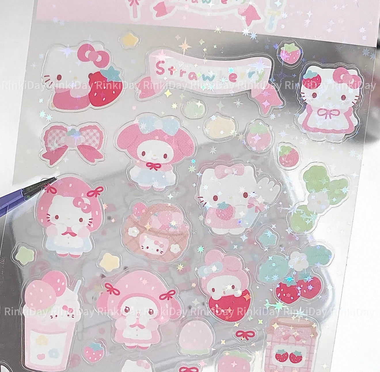 {rinki day} glitter sanrio strawberry