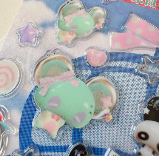 {paradise revolving restaurant} small animal bubble sticker