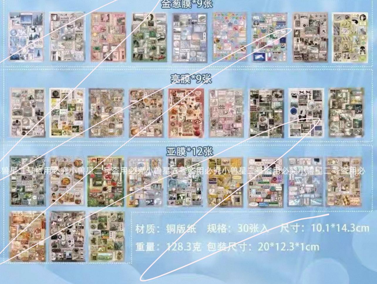 {c-艺术家} 30 page snowfall sticker book