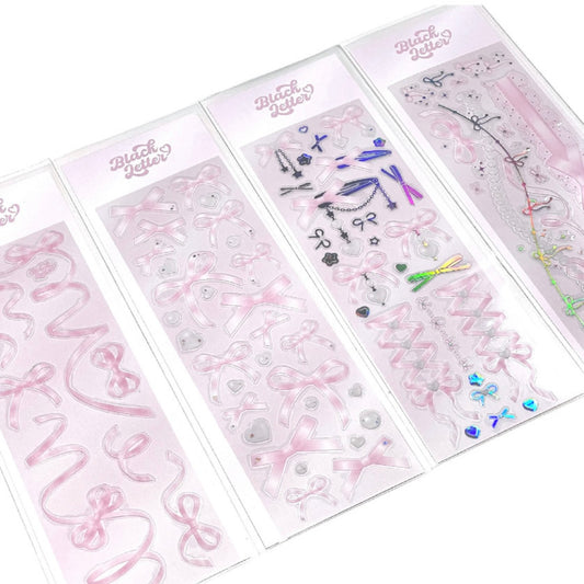 {blackletter} satin ribbon