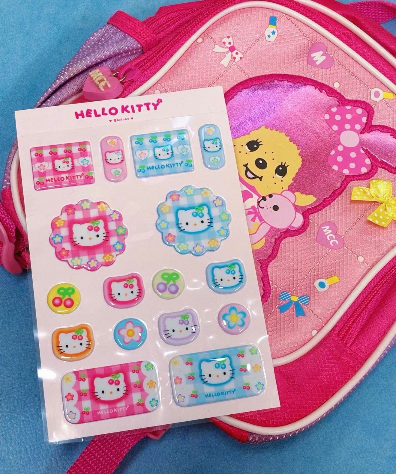 {fei dao} vintage hello kitty puffy gingham print