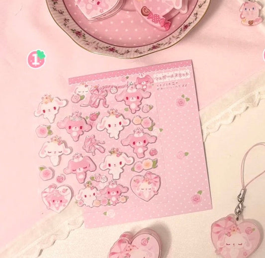 {homemade chestnut} pink ballerina sugarbunnies epoxy sticker