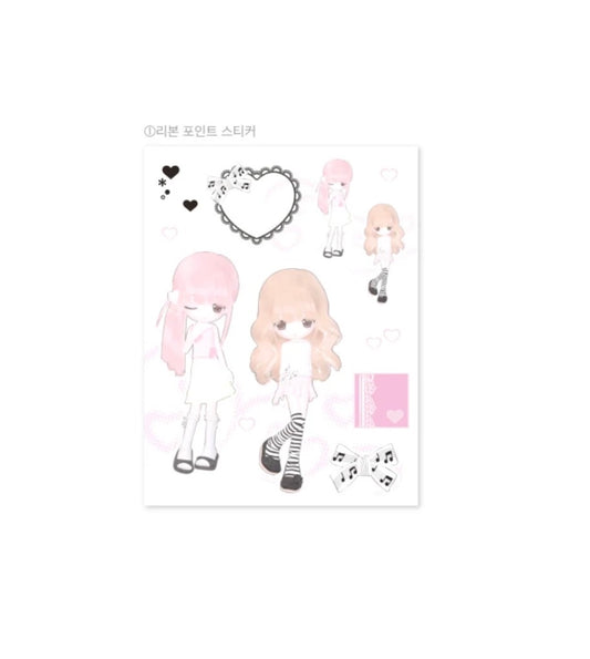 {coral tree} ribbon point sticker