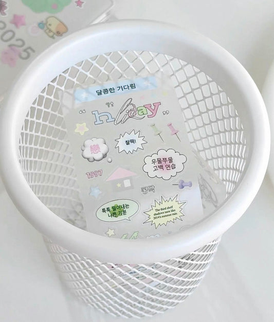 {intomyvibe} mixed text kiss cut tape