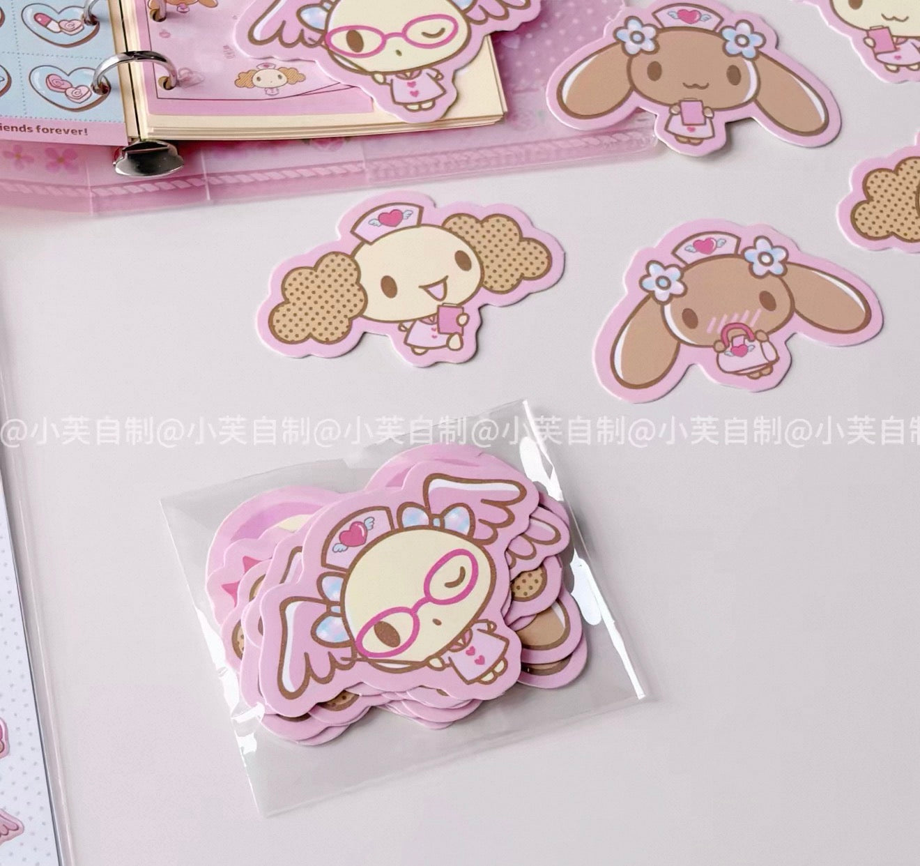 {byfufu} cinnamoangels glittery card set