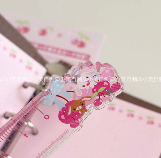 {byfufu} sugarbunnies sweet cherry planner ruler charm