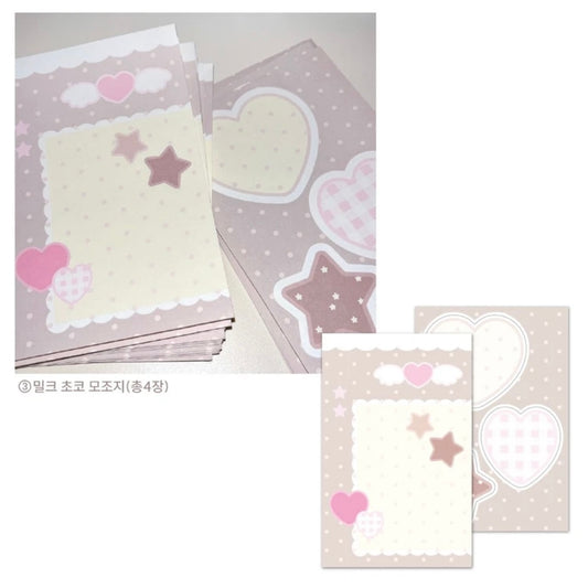 {coral tree} moji memo sticker set 4 sheets