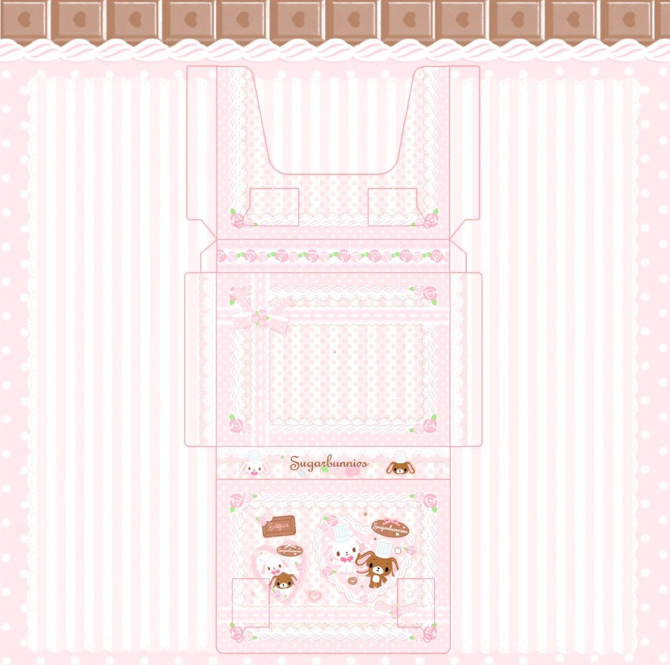 {homemade chestnut} sugarbunnies pink rose lace pocket storage file
