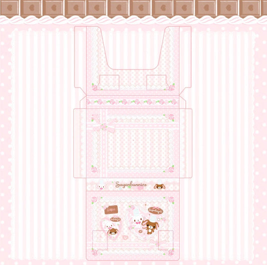 {homemade chestnut} sugarbunnies pink rose lace pocket storage file