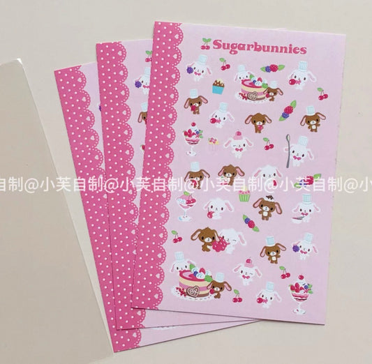 {byfufu} sweet sugarbunnies sticker sheet