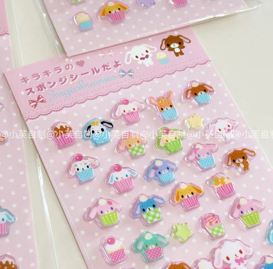 {byfufu} sugarbunnies cute cupcake epoxy sticker
