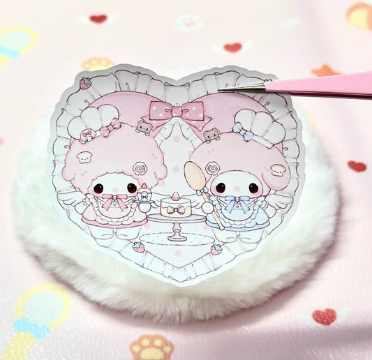 {cream french toast) my melody & piano hearts