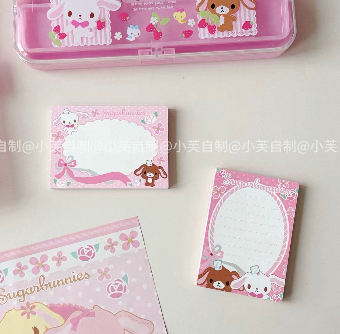 {byfufu} sugarbunnies rosy memo pad