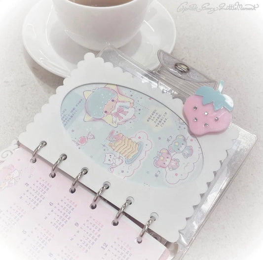 {cherish203} white lace frame index holder