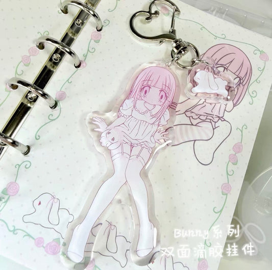 {sanako x pumpum} looking up acrylic keychain