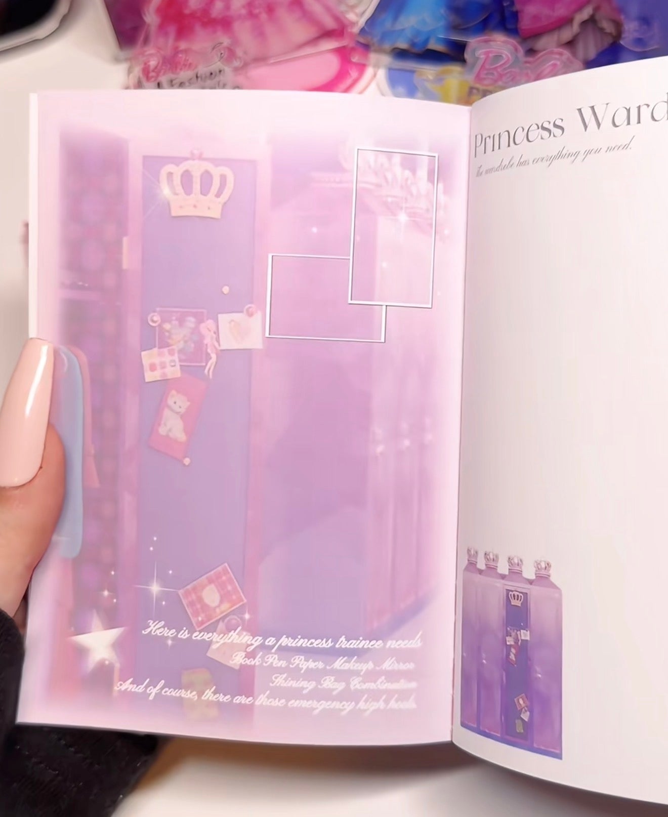 {c-贴纸书} barbie scene deco notebook