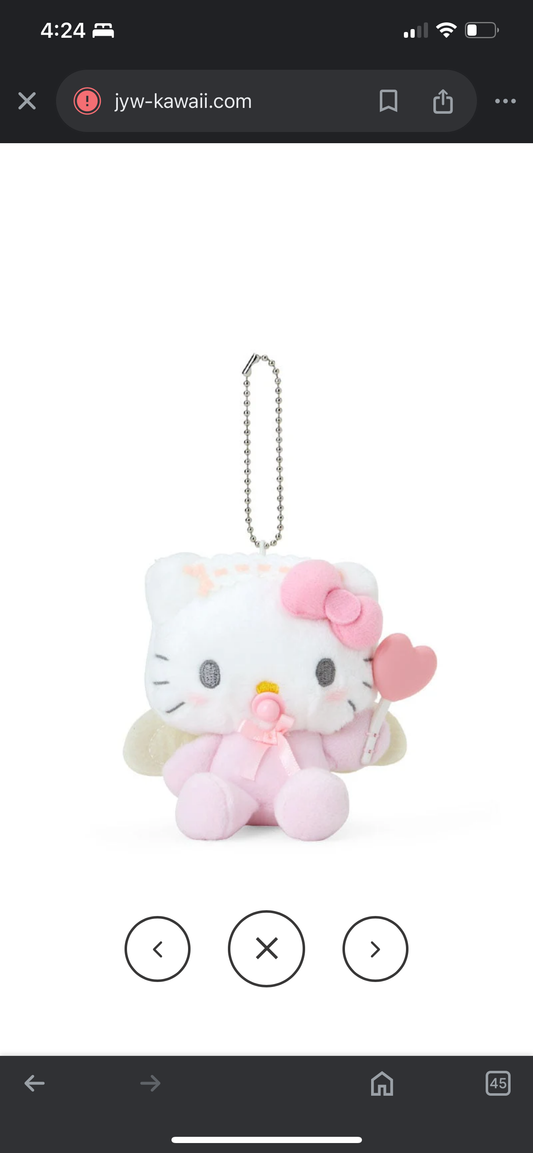 {JAPAN} sanrio baby angel and devil plush keychain