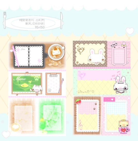 {happy nyang day} rabbit diary moji memo sticker