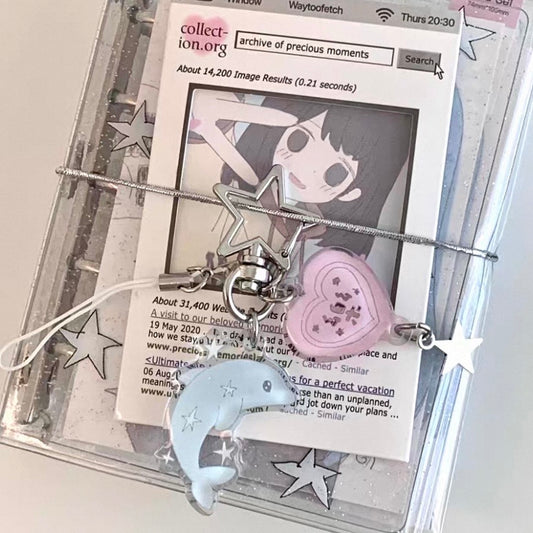 {all4u} little summer dolphin epoxy keychain