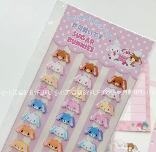 {byfufu} sugarbunnies head sticker sheet