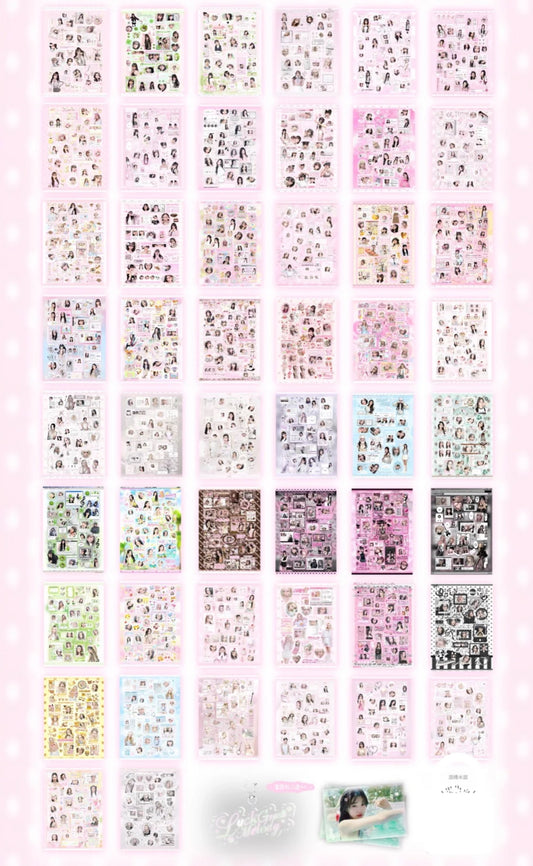 {c-贴纸书} 50 page lucky grass melody girl group sticker book