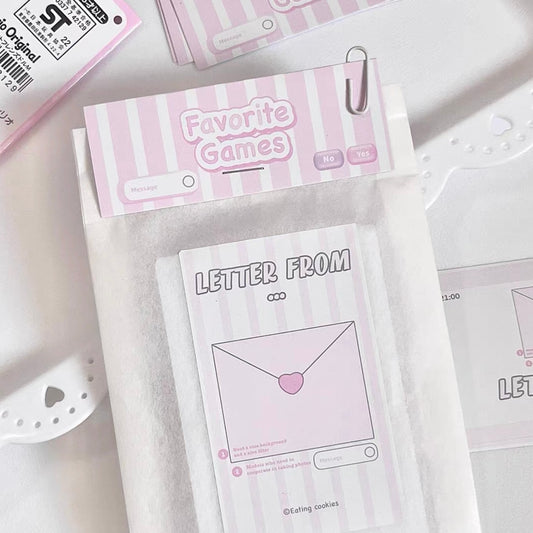 {eating cookies} pink striped letter from… seal sticker 10pc