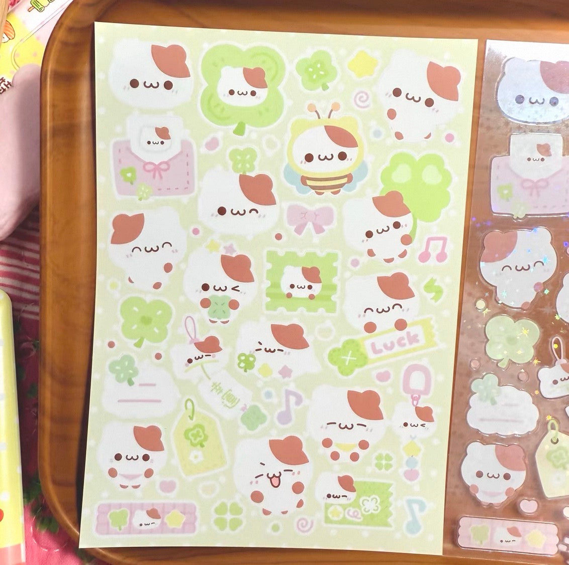 {rinki day} marshmallow clover cat